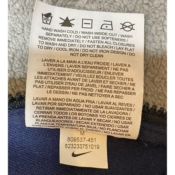 NIKE SPORTSWEAR TECH FLEECE CREW SHIRT NAVY / Blue 809537-451 Unisex Medium - Picture 9 of 13